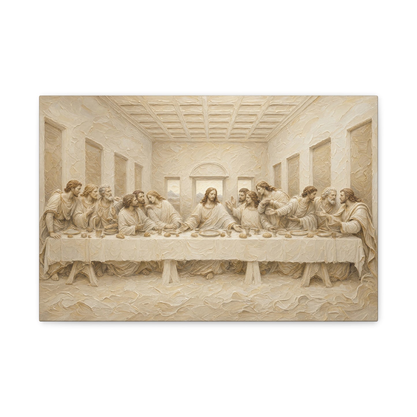 The Last Supper | Ivory Relief - Canvas