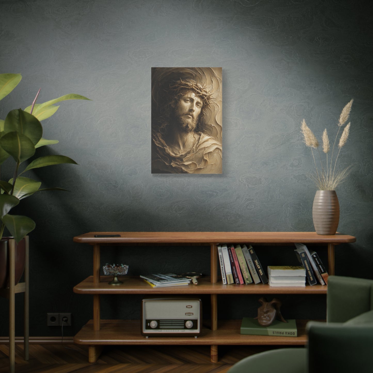 The Steadfast Gaze | Ivory Relief - Canvas