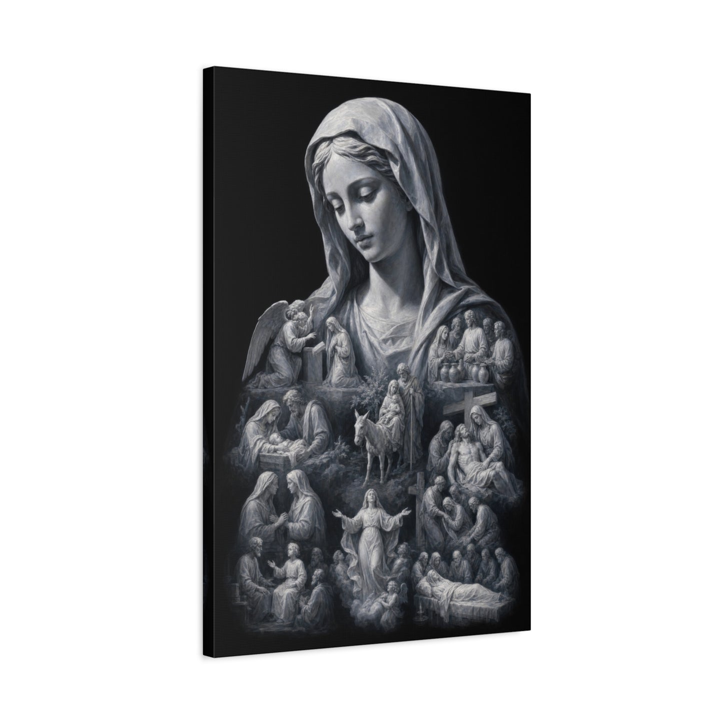 The Veiled Mary | Stone Vigil - Canvas