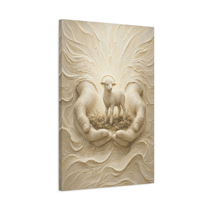 Held in His Hands | Ivory Relief - Canvas