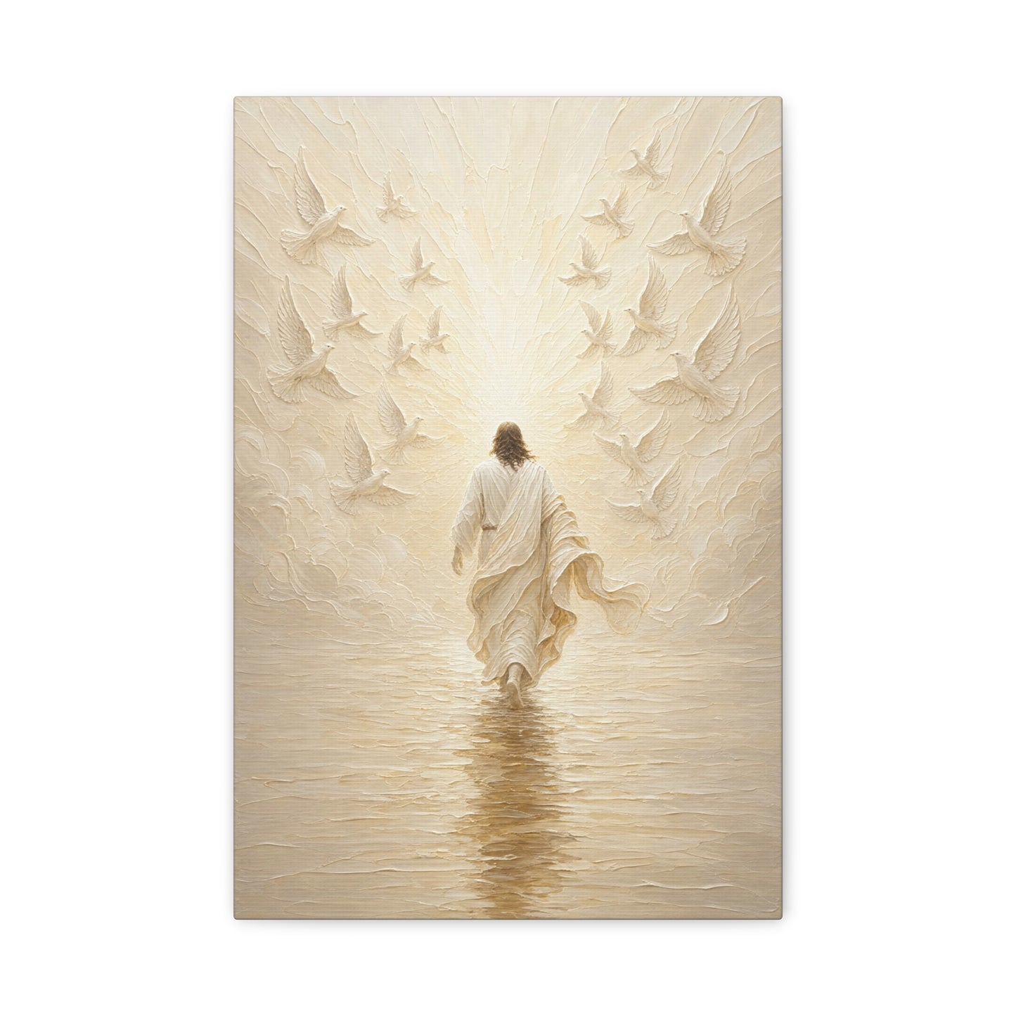 The Golden Crossing | Ivory Relief - Canvas