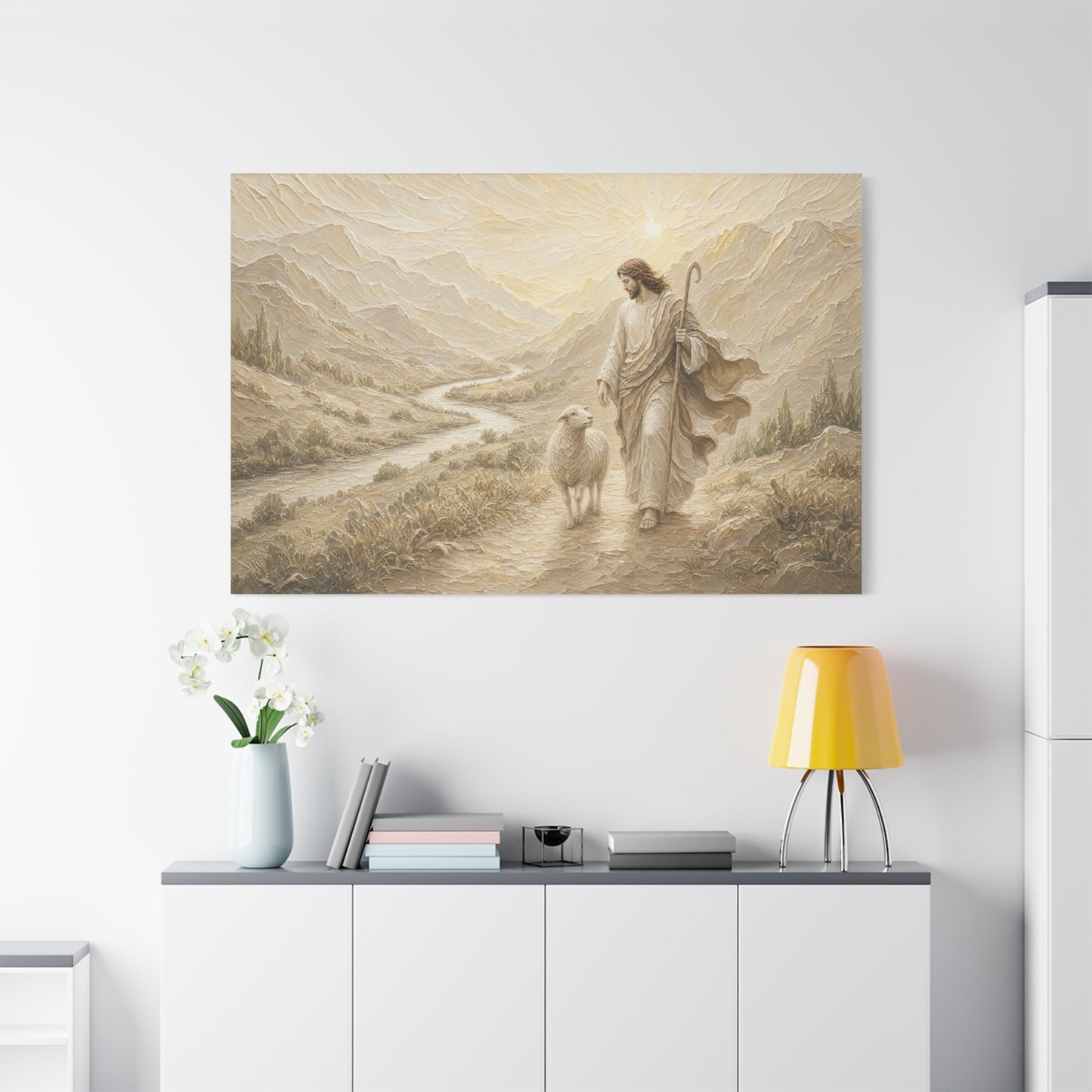 Through The Valley | Ivory Relief - Canvas