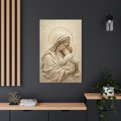 Madonna and Child | Ivory Relief - Canvas