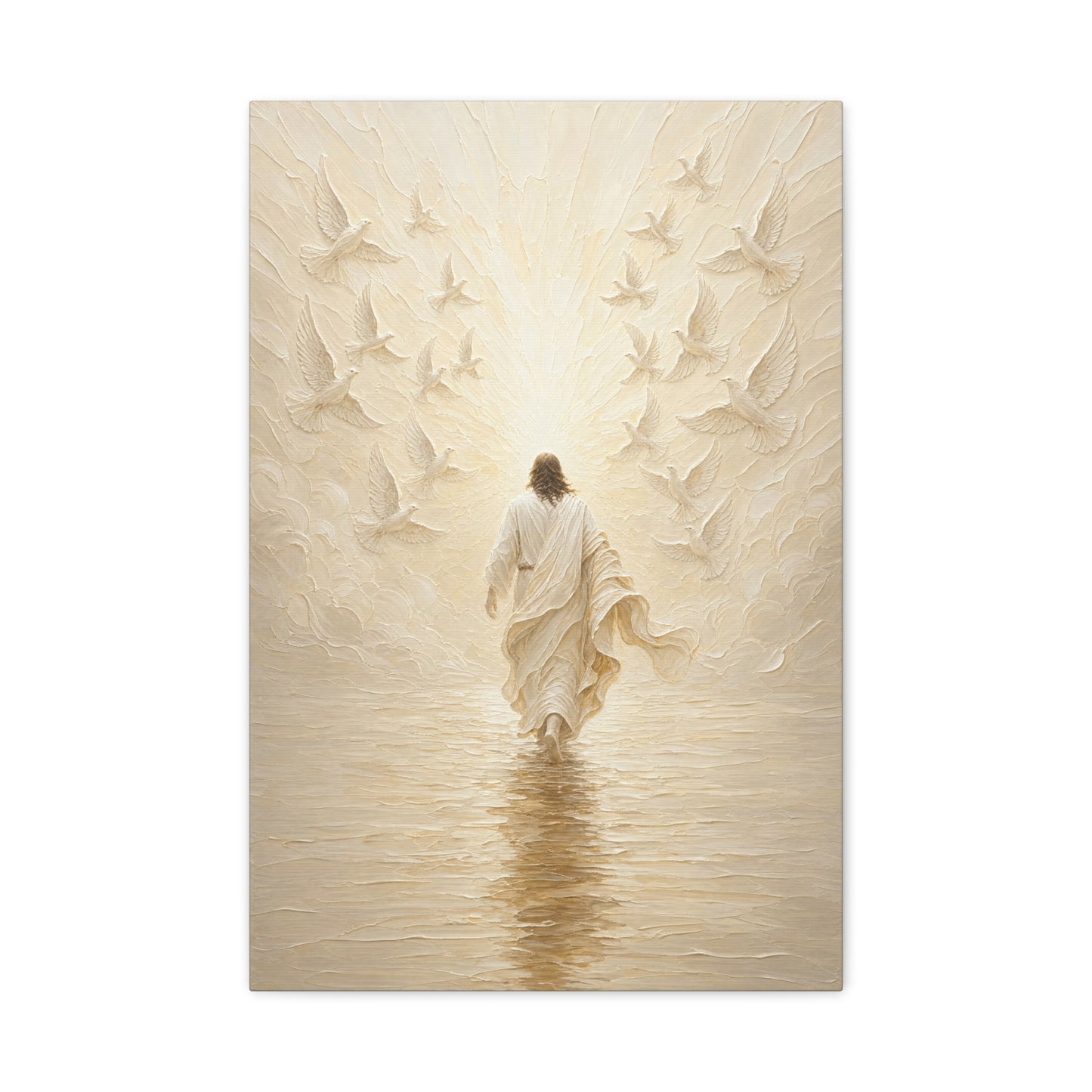 The Golden Crossing | Ivory Relief - Canvas