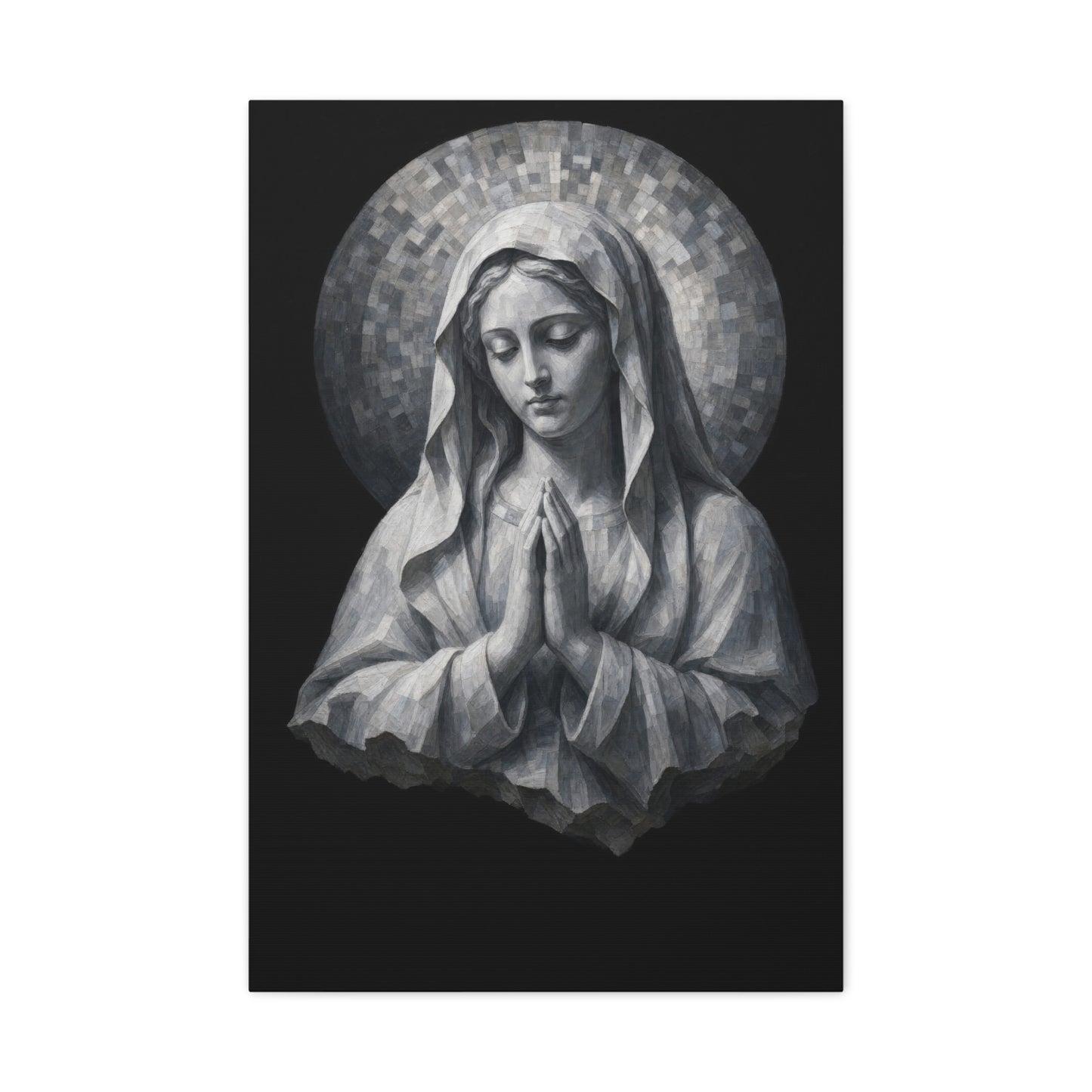 Madonna of Quiet Grace | Stone Vigil - Canvas