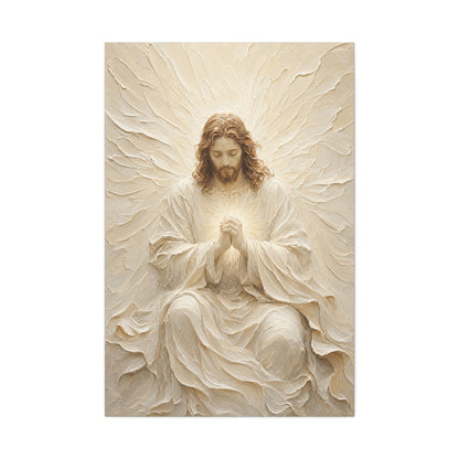 Christ In Prayer | Ivory Relief - Canvas