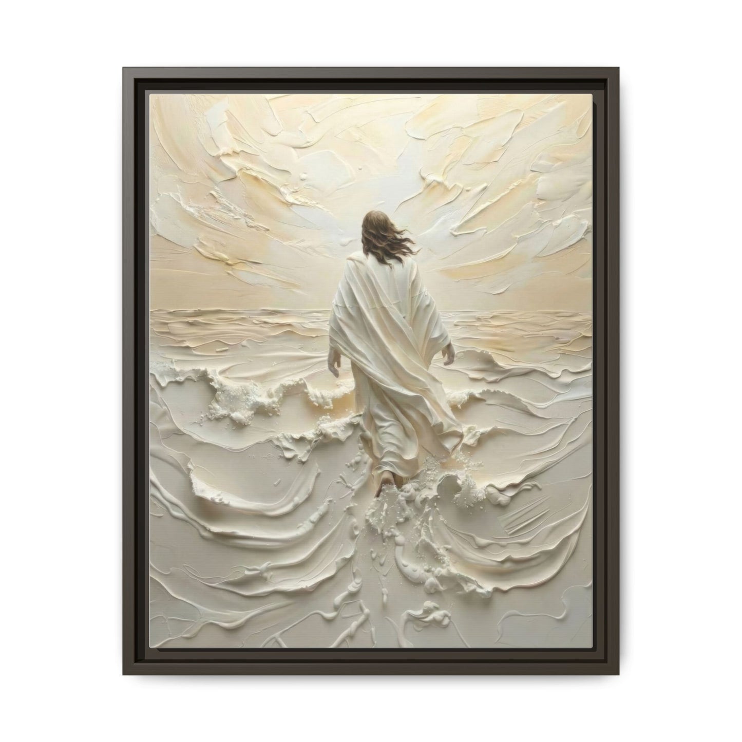 Jesus Walking On Water V - Framed Canvas