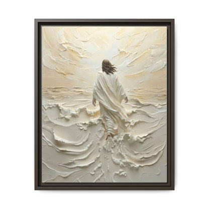 Jesus Walking On Water V - Framed Canvas