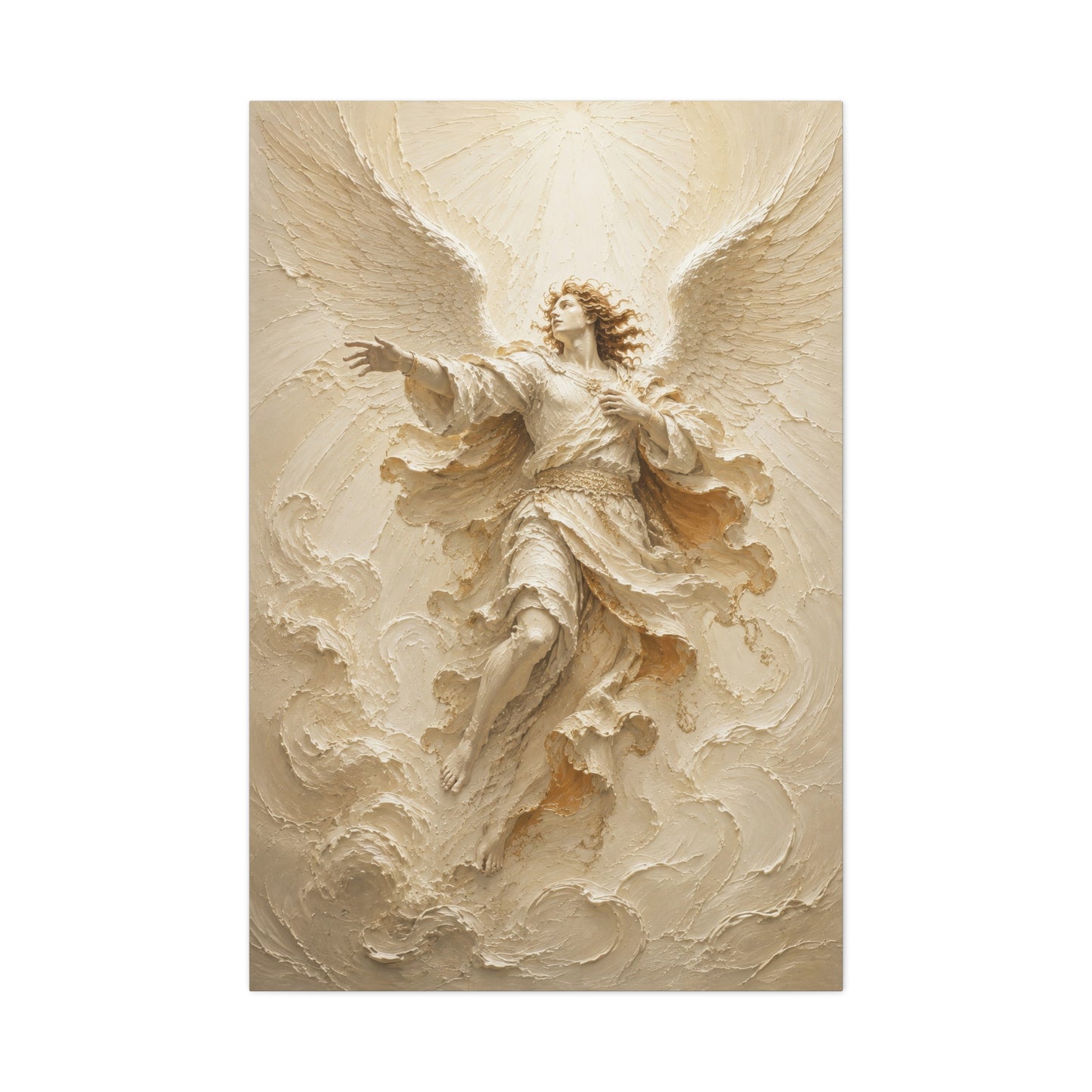 The Storm Herald | Ivory Relief - Canvas