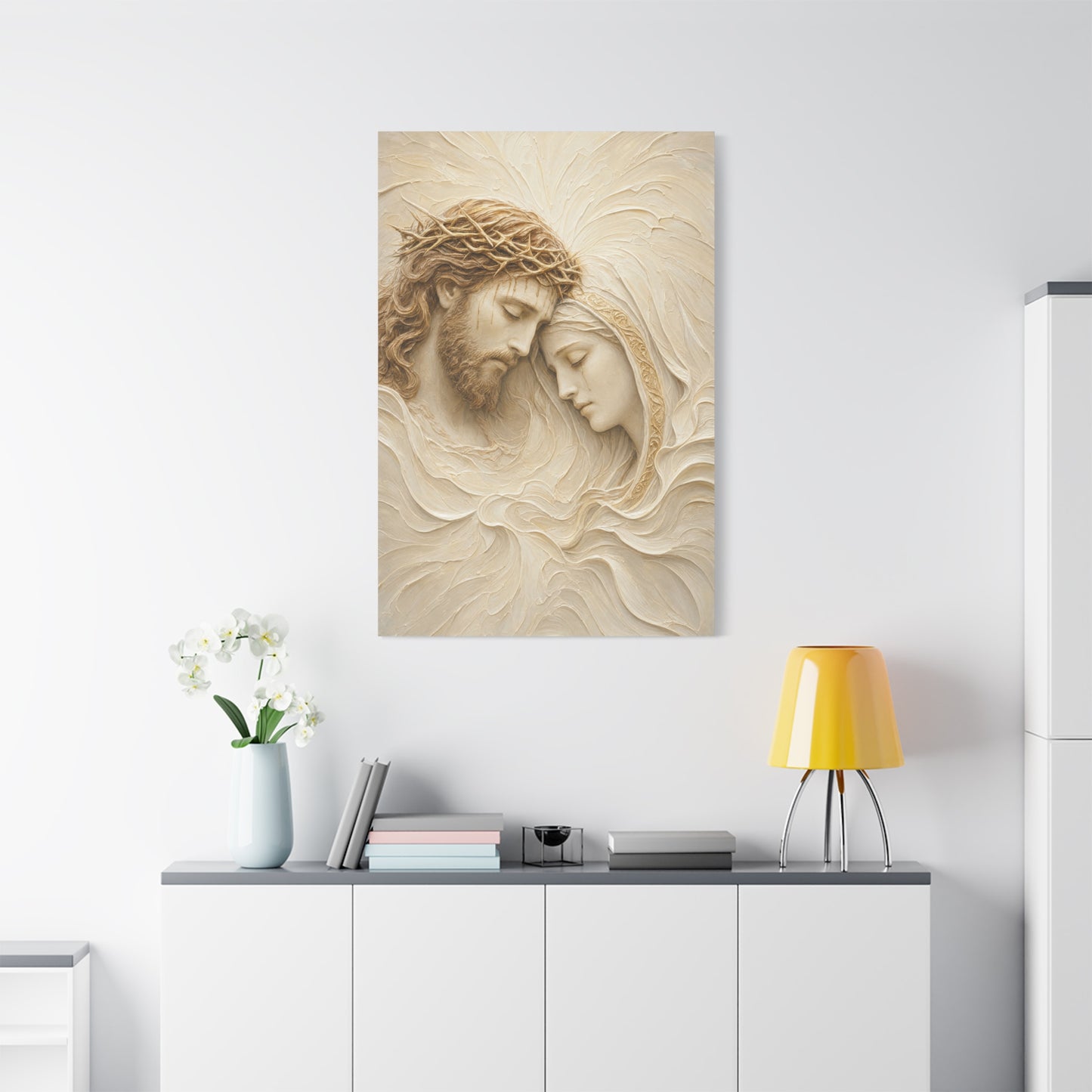 Mother Of Sorrows II | Ivory Relief - Canvas