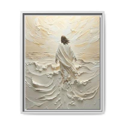 Jesus Walking On Water V - Framed Canvas