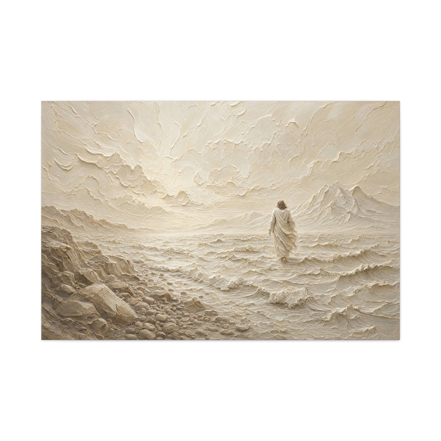 Don't Be Afraid | Ivory Relief - Canvas
