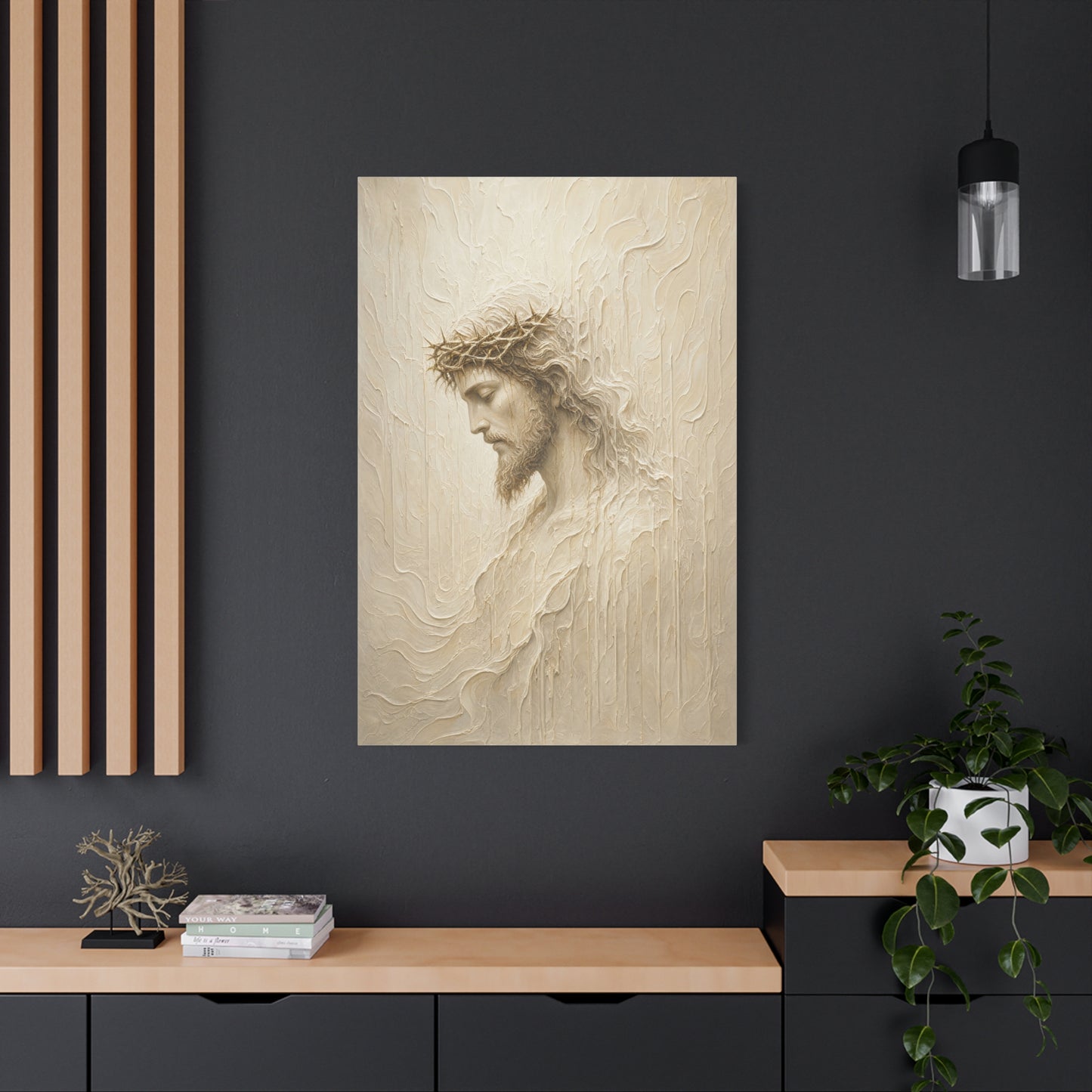 The Quiet Presence | Ivory Relief - Canvas