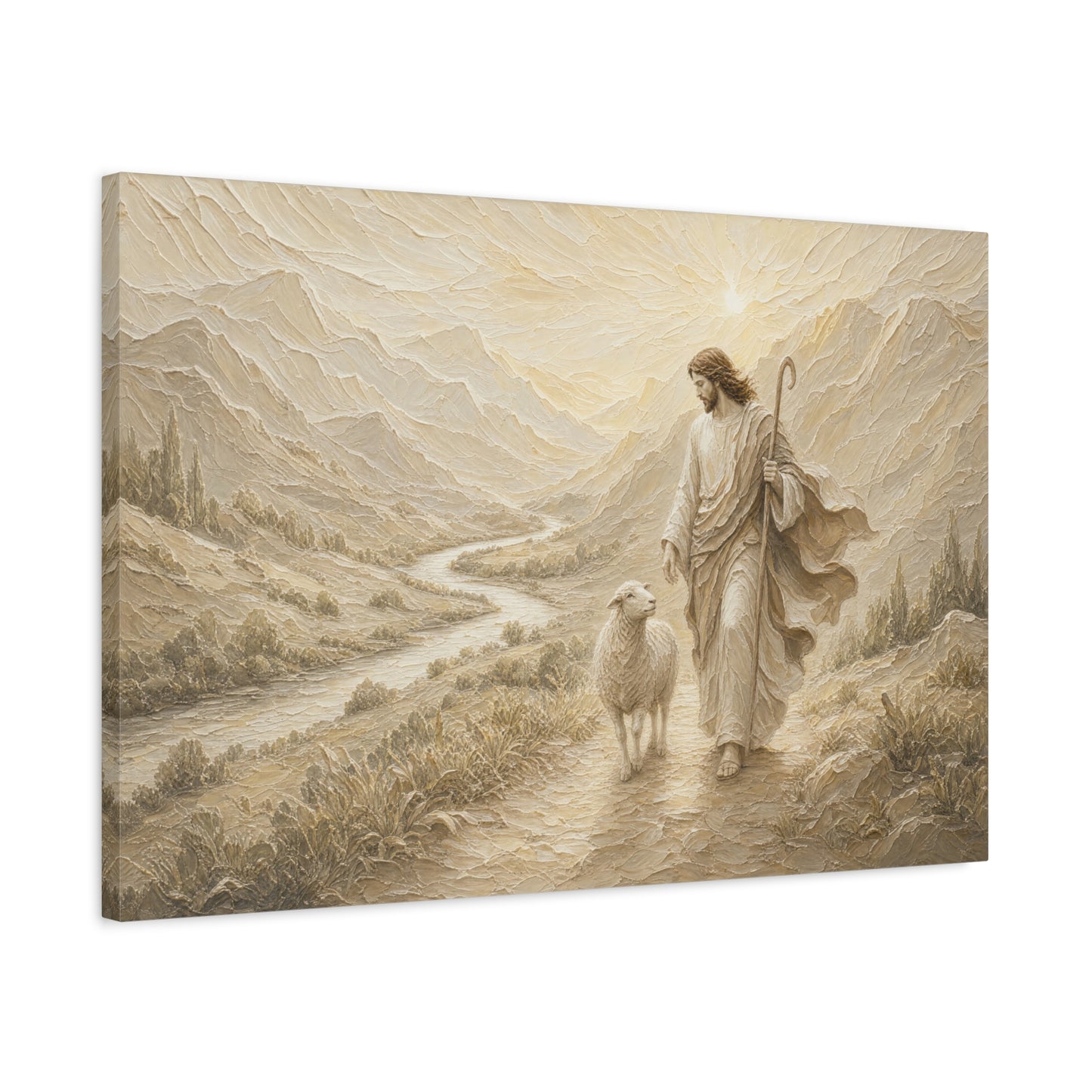 Through The Valley | Ivory Relief - Canvas