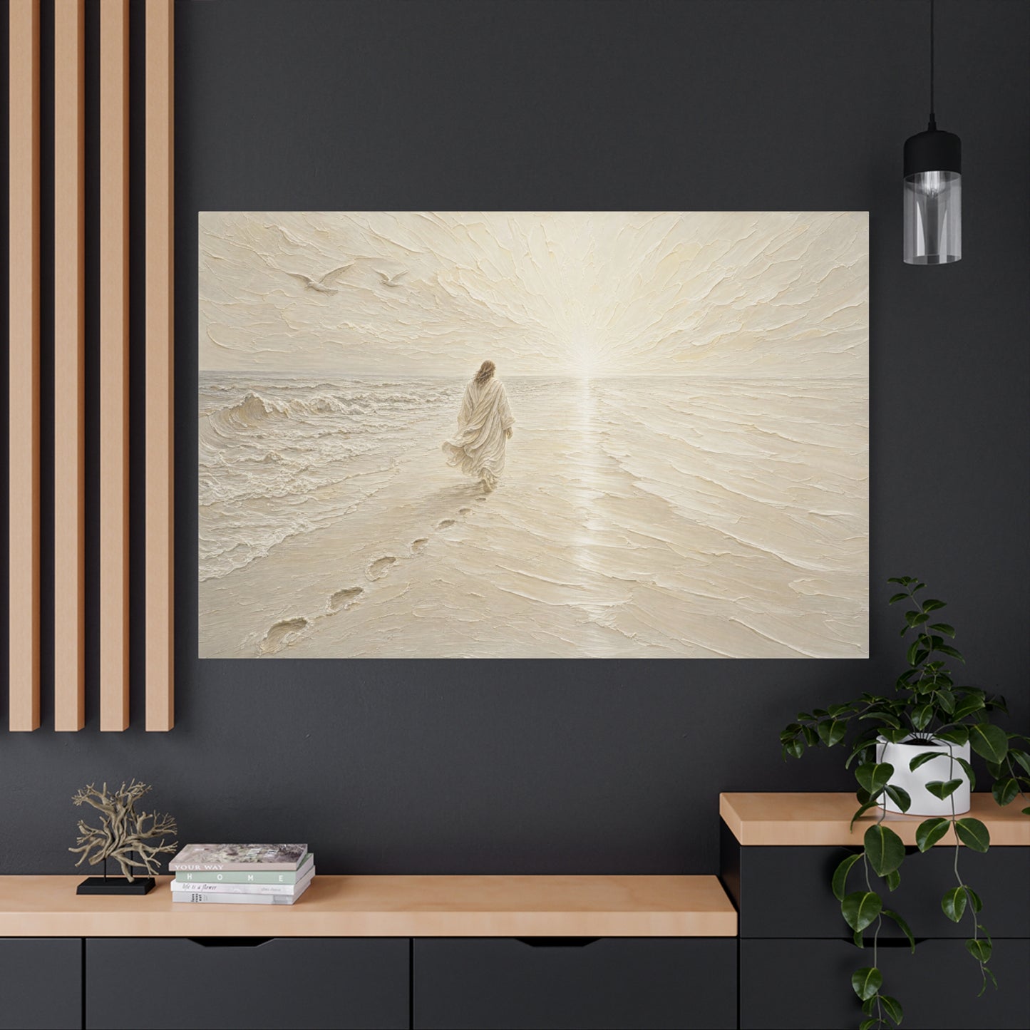 I Will Follow | Ivory Relief - Canvas