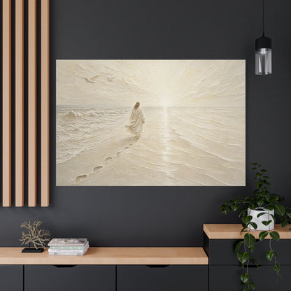 I Will Follow | Ivory Relief - Canvas