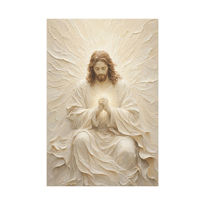 Christ In Prayer | Ivory Relief - Canvas