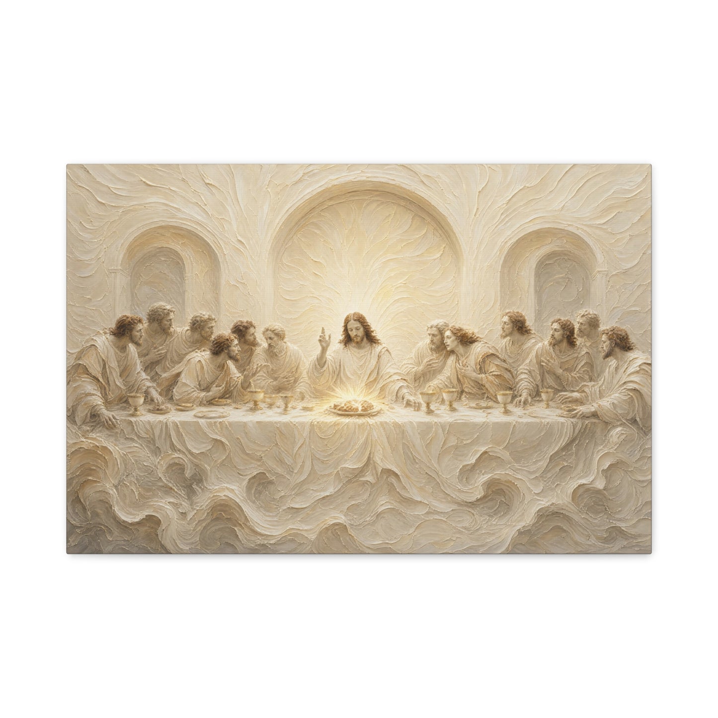 The Lord's Supper | Ivory Relief - Canvas