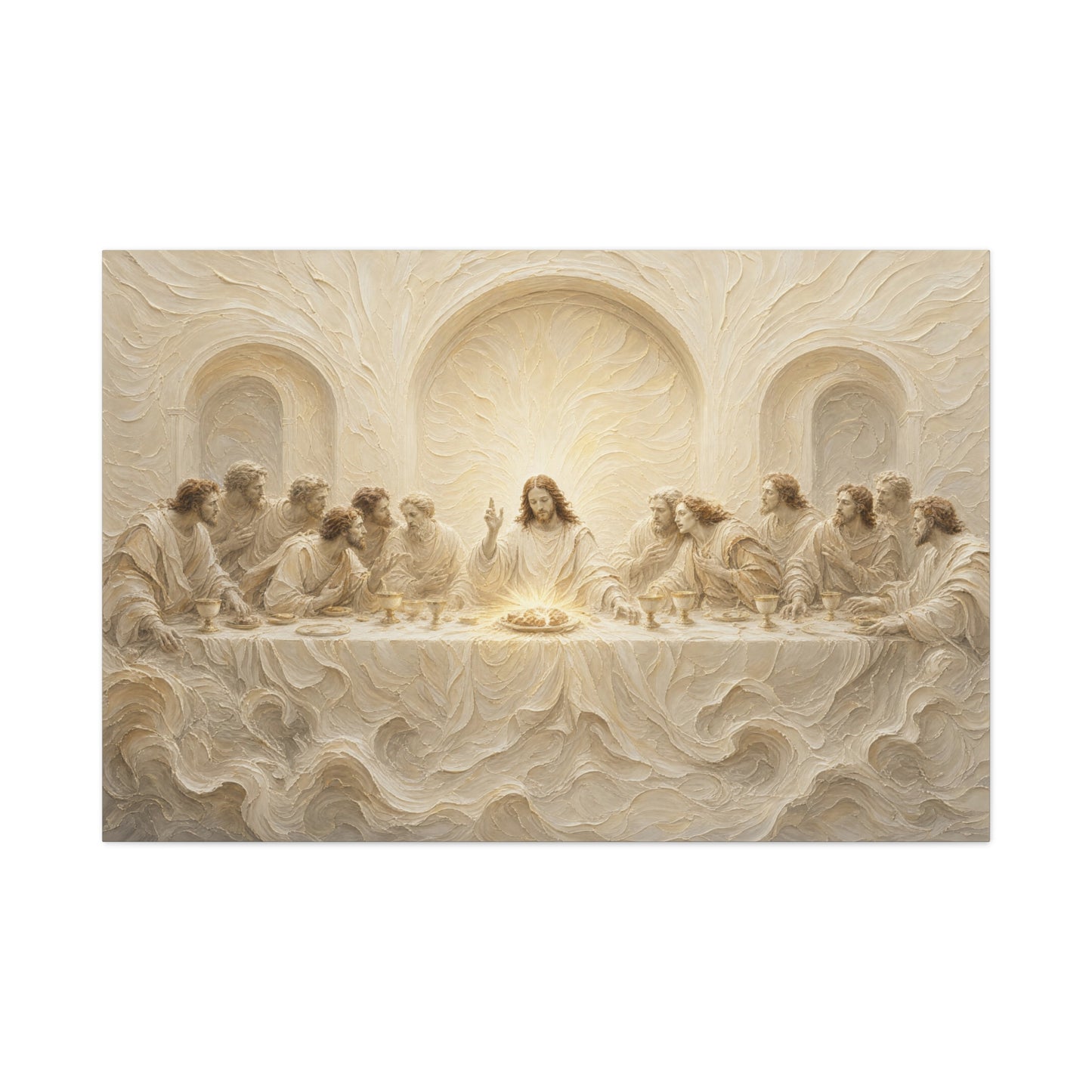 The Lord's Supper | Ivory Relief - Canvas