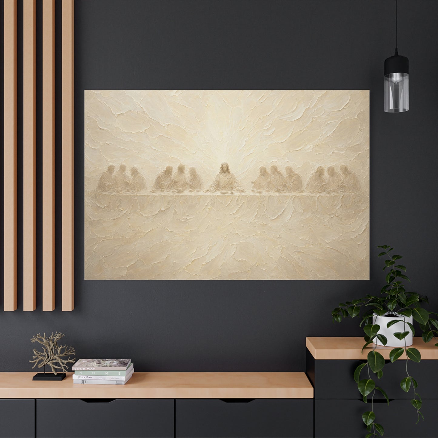 The Veiled Supper | Ivory Relief - Canvas