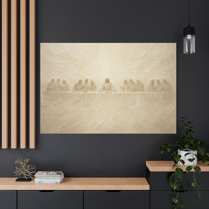 The Veiled Supper | Ivory Relief - Canvas