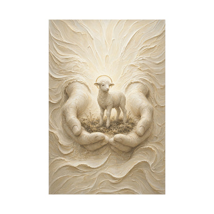 Held in His Hands | Ivory Relief - Canvas