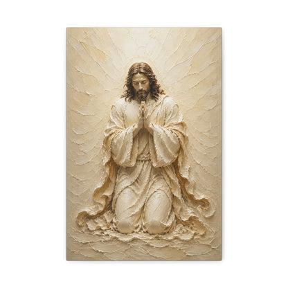 Christ At Vigil | Ivory Relief - Canvas