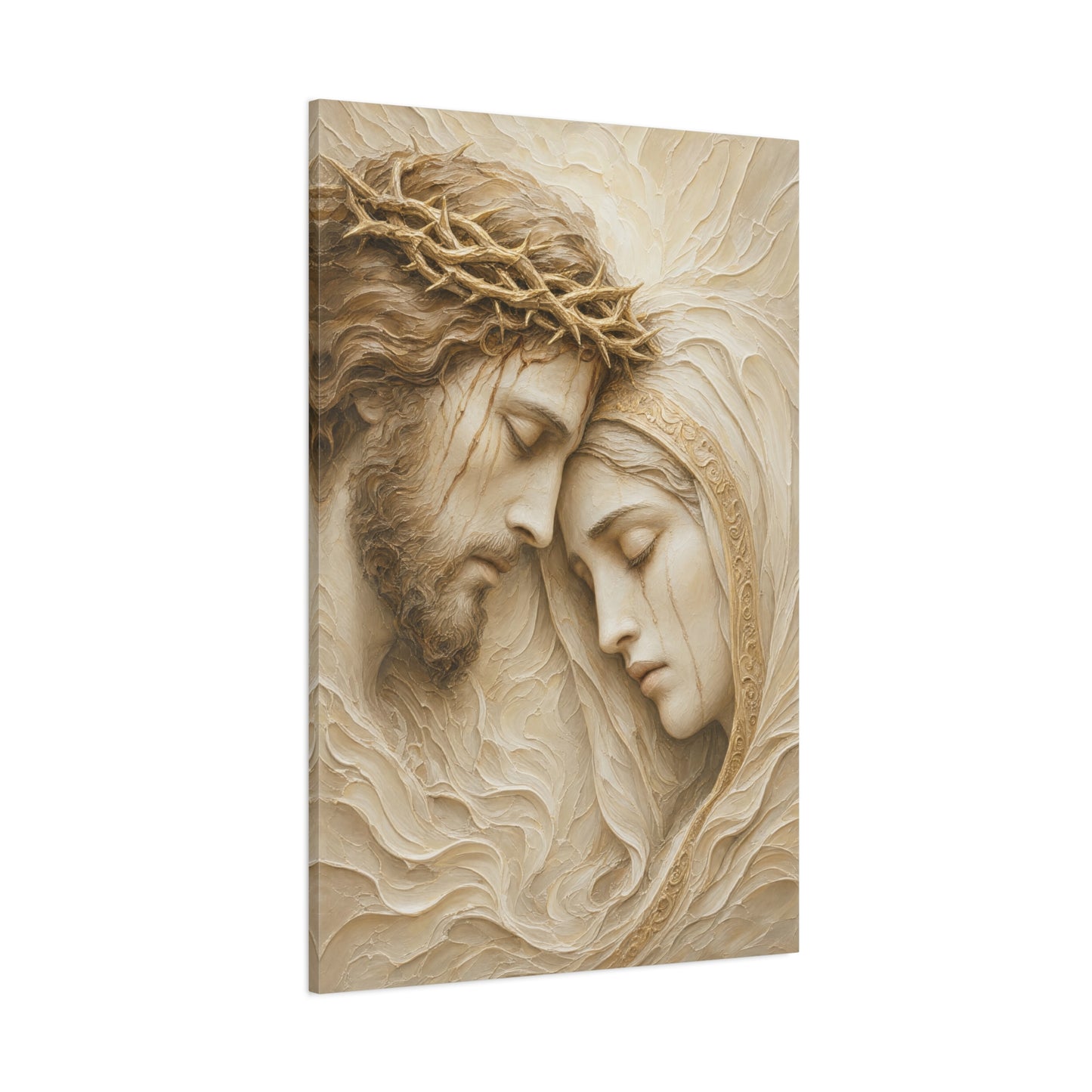 Mother Of Sorrows | Ivory Relief - Canvas