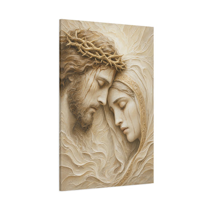 Mother Of Sorrows | Ivory Relief - Canvas