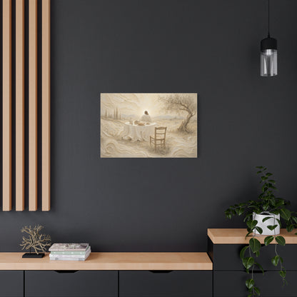 He Is Waiting | Ivory Relief - Canvas