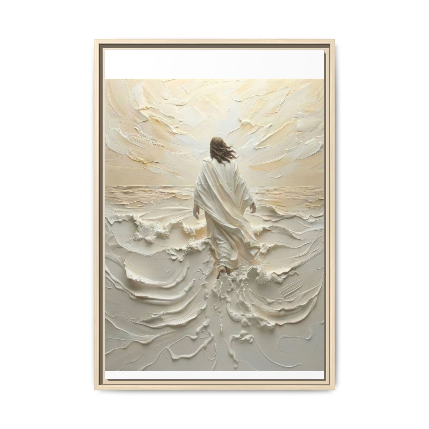 Jesus Walking On Water V - Framed Canvas