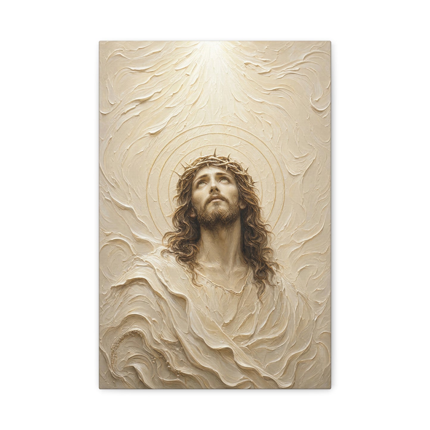 Eyes to Heaven | Ivory Relief - Canvas