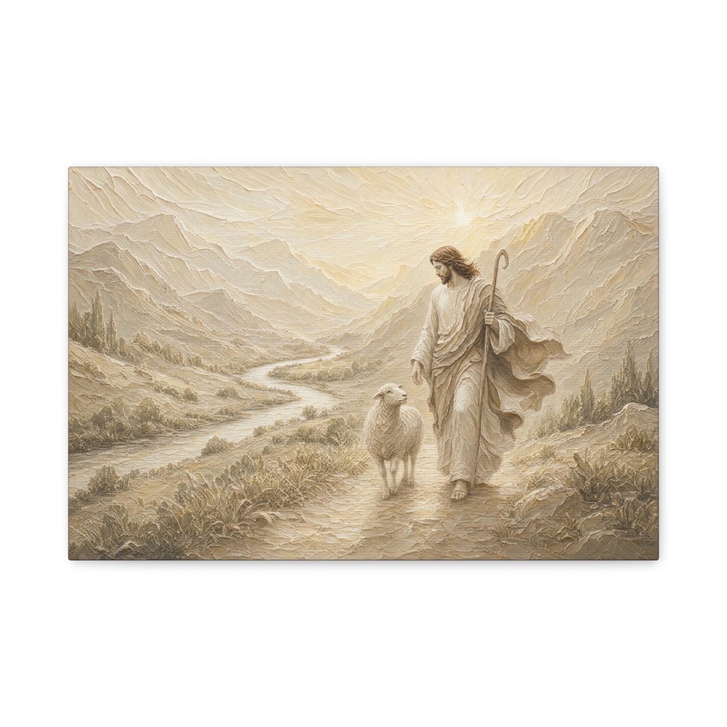 Through The Valley | Ivory Relief - Canvas