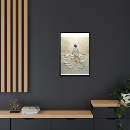 Jesus Walking On Water V - Framed Canvas