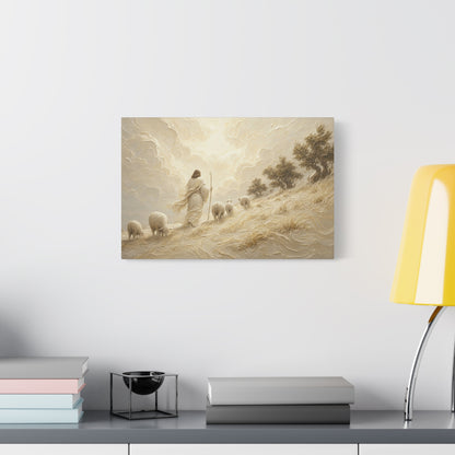 The Hillside Shepherd | Ivory Relief - Canvas