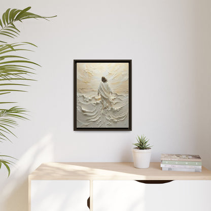 Jesus Walking On Water V - Framed Canvas