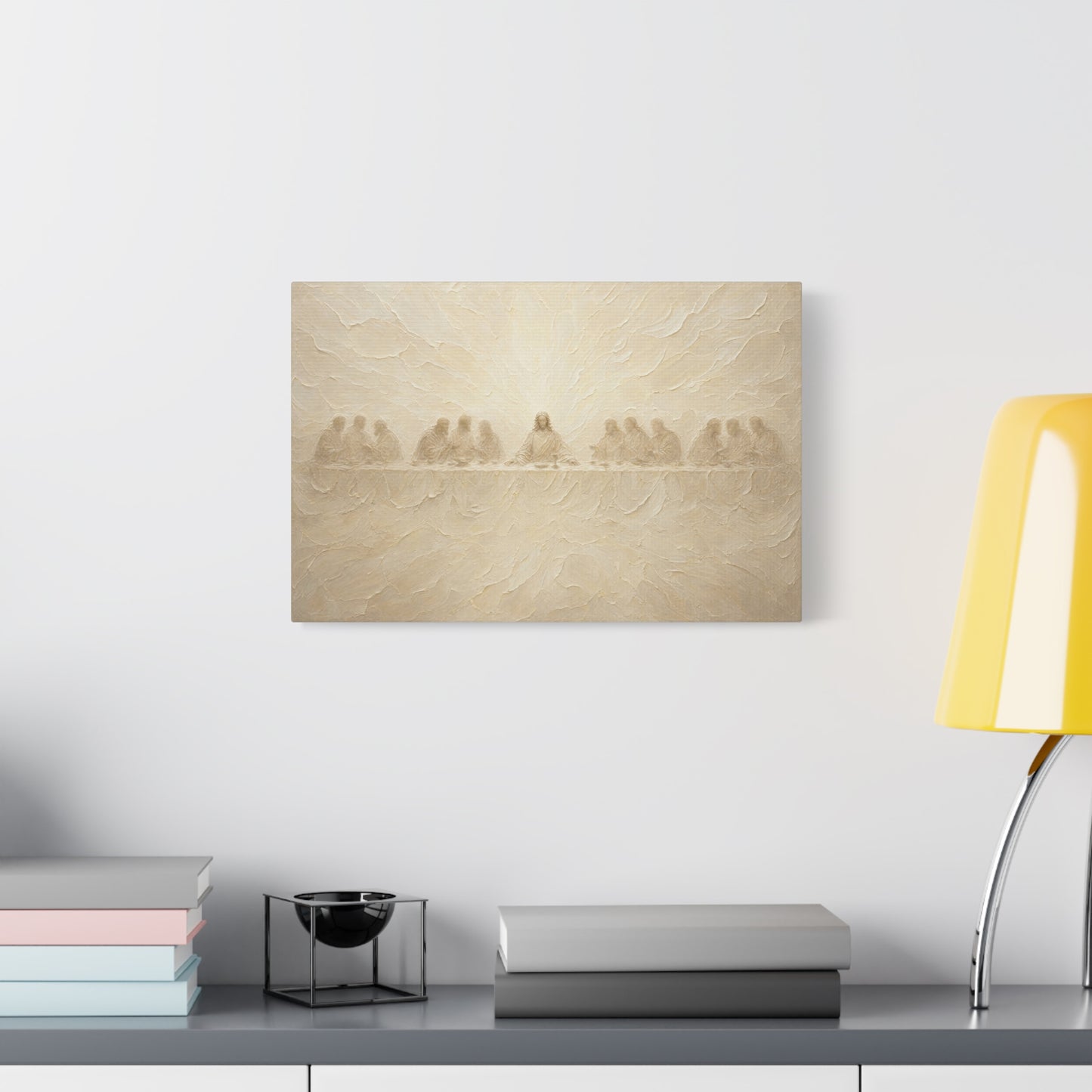 The Veiled Supper | Ivory Relief - Canvas