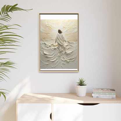 Jesus Walking On Water V - Framed Canvas