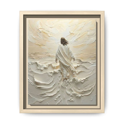 Jesus Walking On Water V - Framed Canvas