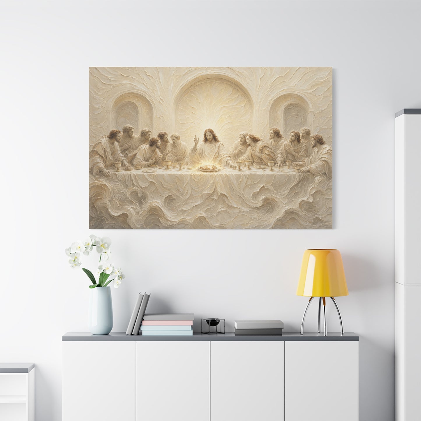 The Lord's Supper | Ivory Relief - Canvas