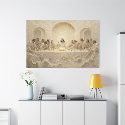 The Lord's Supper | Ivory Relief - Canvas