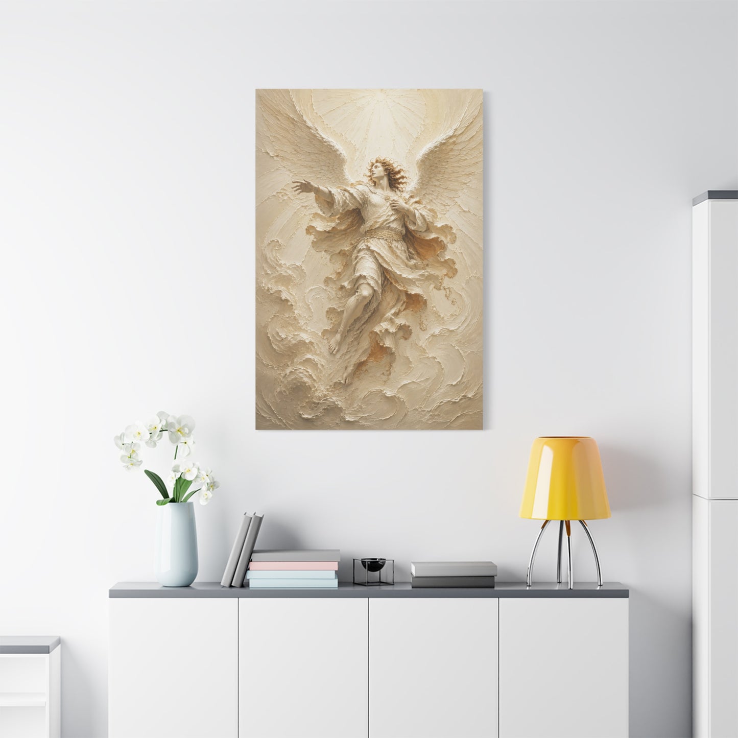 The Storm Herald | Ivory Relief - Canvas