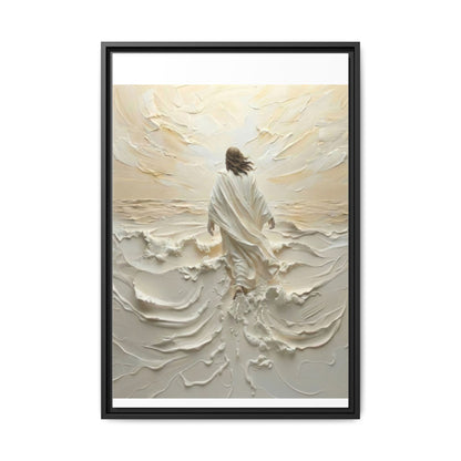 Jesus Walking On Water V - Framed Canvas
