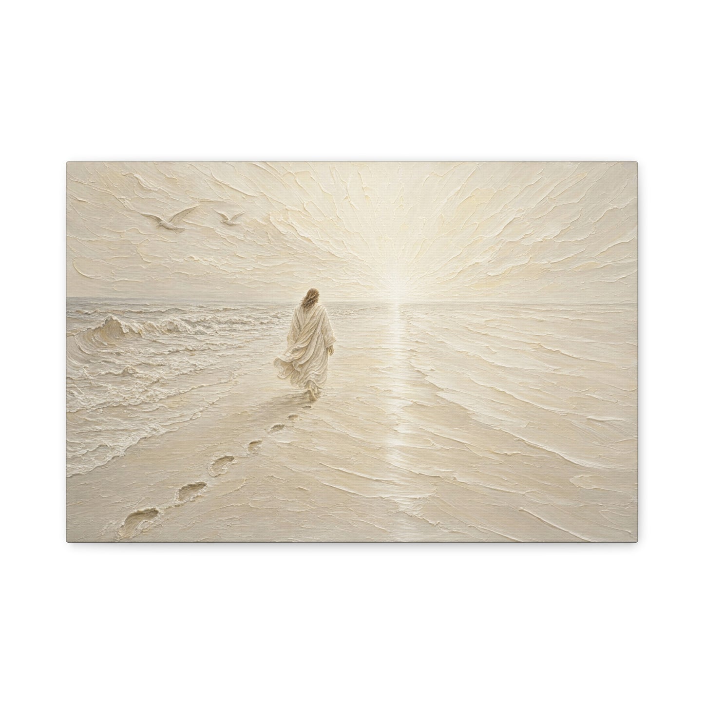 I Will Follow | Ivory Relief - Canvas