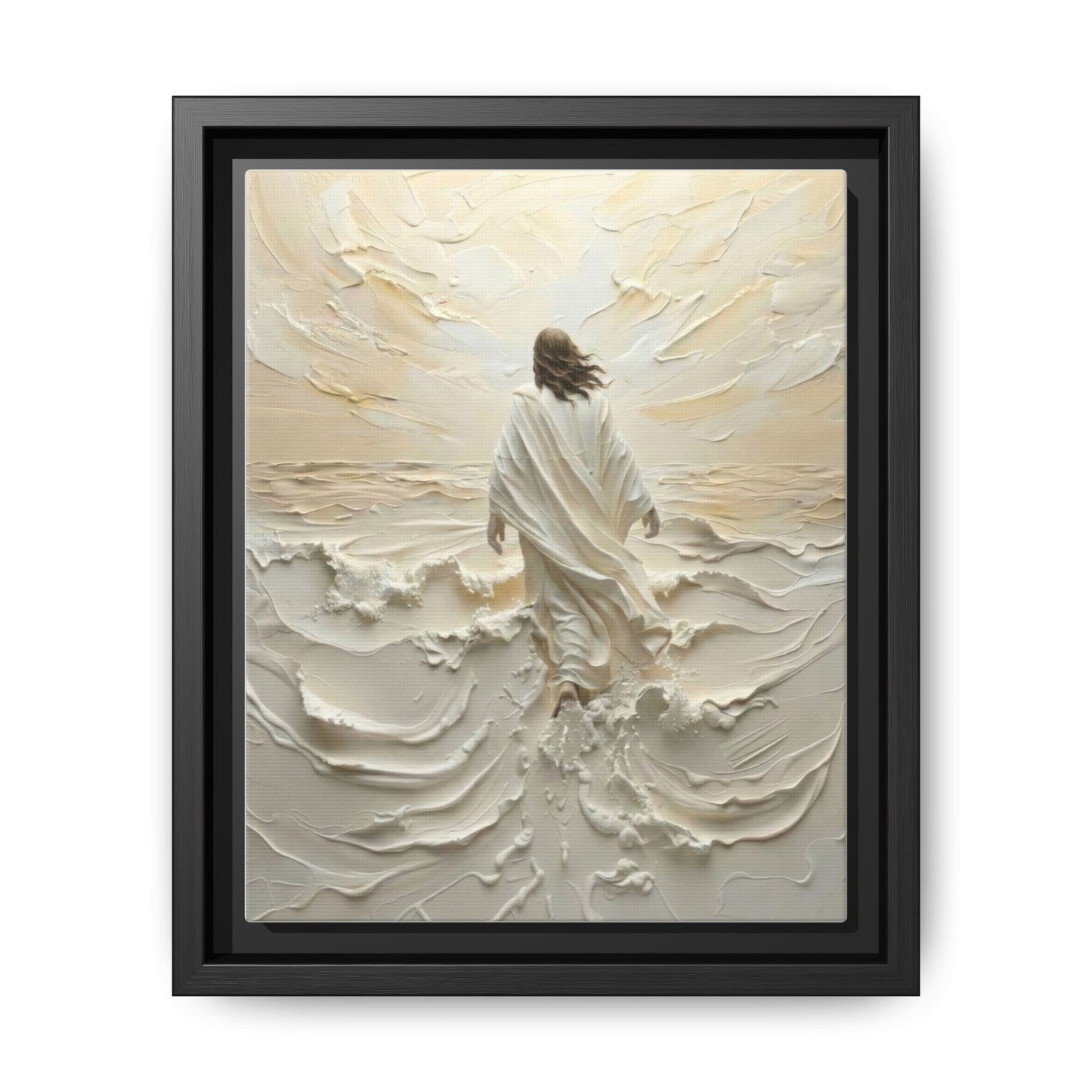 Jesus Walking On Water V - Framed Canvas