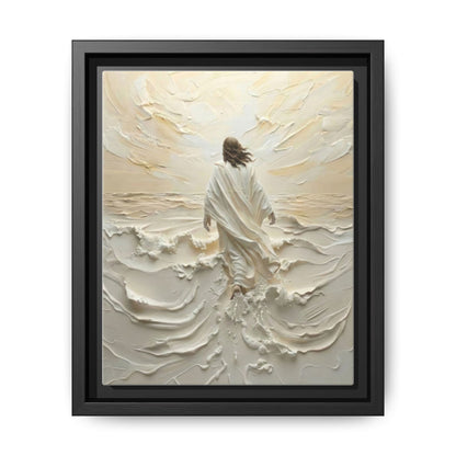 Jesus Walking On Water V - Framed Canvas