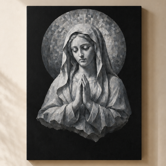 Madonna of Quiet Grace | Stone Vigil - Canvas