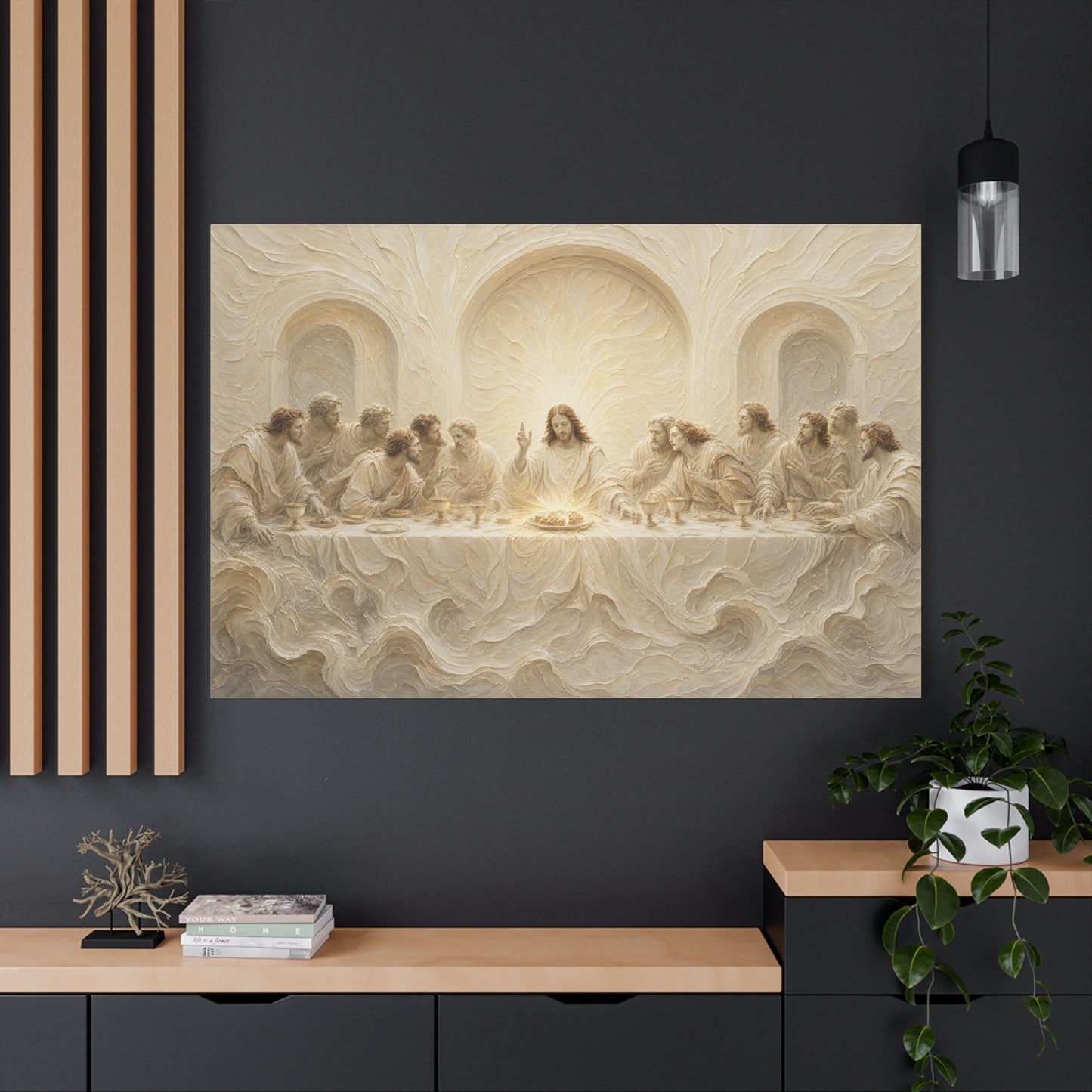 The Lord's Supper | Ivory Relief - Canvas
