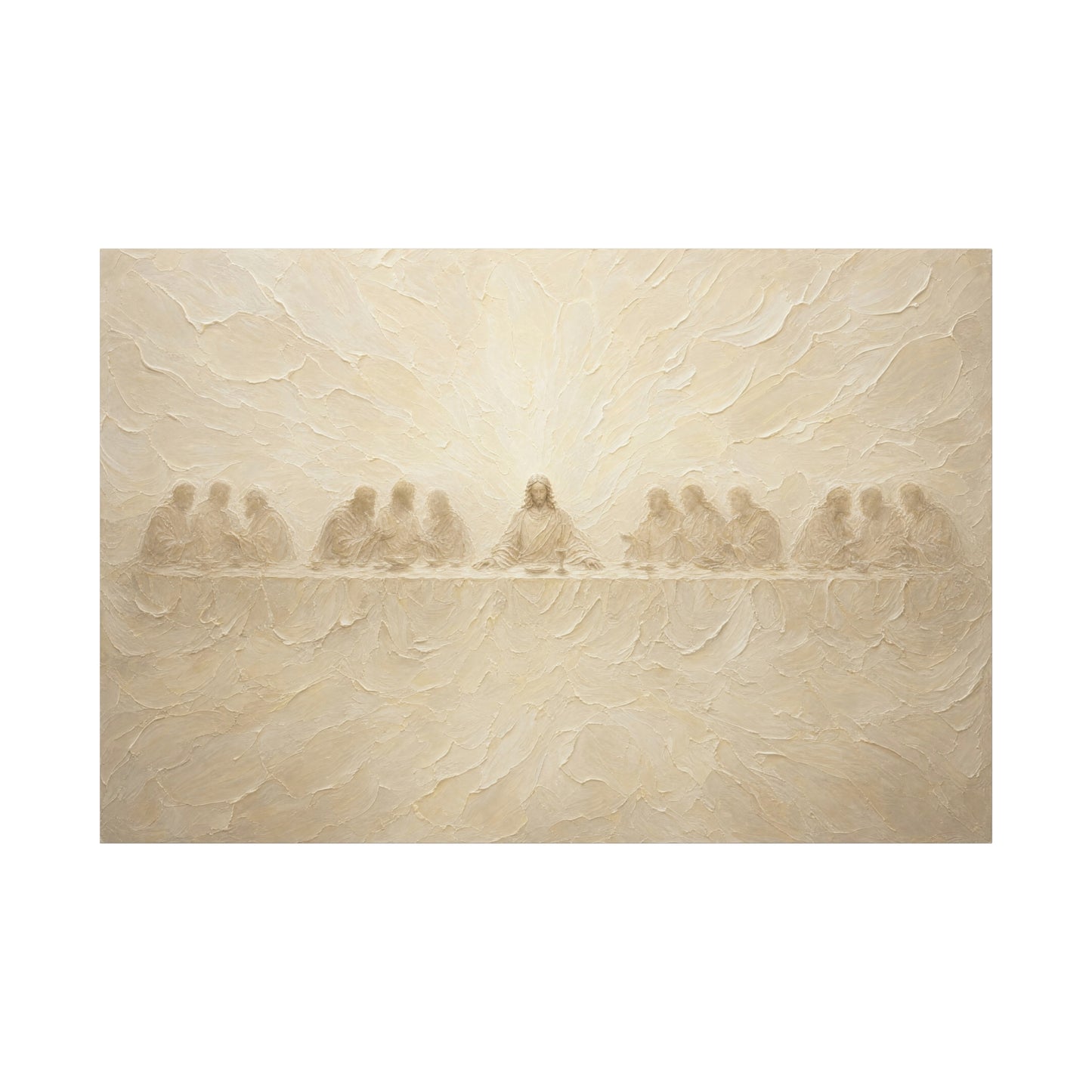 The Veiled Supper | Ivory Relief - Canvas