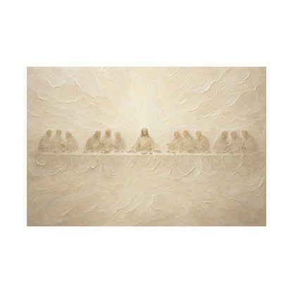 The Veiled Supper | Ivory Relief - Canvas